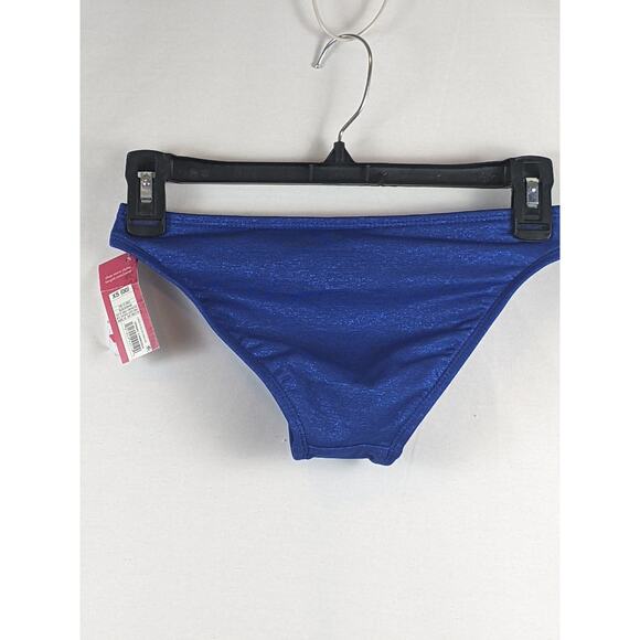 Xhilaration Metallic Hipster Bikini Swimsuit Bottom Blue XS Cheeky Shimmer Low - Picture 8 of 8